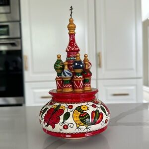 St. Basil's Cathedral Russian Music Box , Music Box Hand-Painted.